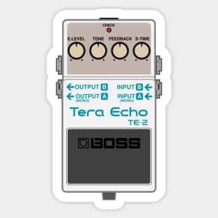 Boss TE-2 Tera Echo Guitar Effect Pedal Sticker